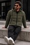 Men's Hooded Thick Winter Khaki Puffer Coat - 6
