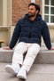 Men's Windproof Navy Blue Inflatable Jacket - 6