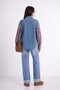 Plaid Sleeve Denim Shirt - 4