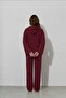 Avelia Pregnant and Maternity Hooded Wide Sleeve Sweatshirt Ribbed Stitched Drawstring Waist Tracksuit Set - 5