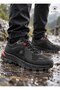 Tundra Men's Black Waterproof Outdoor Shoes Waterproof Trekking Hiking Shoes