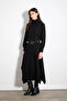 Basic High-Neck Cotton Knitwear with Sequin Detail - Black - 3