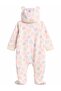 Gap baby multi-color heart patterned logo detailed hooded fleece jumpsuit hearts - 2