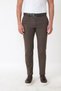 Slim Fit Side Pocket Stretchy Wool Brown Striped Trousers P 1236