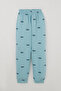 Boy's Pajama Set with Sea Theme and Shark Pattern, Ages 4-8, Turquoise - 5