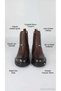 Women's Boots Genuine Leather Chelsea High Heel Wide Elastic Double Handle Padded Sole Round Toe Comfortable Stylish Boots 028-07 - 4