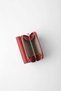 Genuine Leather Large Internal Volume Snap Fastener Women's Wallet Red - 65281 - 3