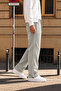 3 Threaded Side Piping, Adjustable Bagg Men's Stone Sweatpants with Stopper on the Legs - 4