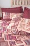 Ethnic Single-Size Duvet Cover Set, Estilo Burgundy - 2