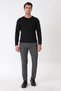 Comfort Fit Shoulder Model Long Sleeve Flexible Cotton Black T-Shirt Ts 933 - 2