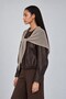 Shallı bomber leather jacket dark brown - 3