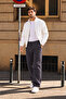 3 Threaded Side Piping Adjustable Bagg Men's Anthracite Sweatpants with Stopper Cuffs - 5