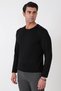 Comfort Fit Shoulder Model Long Sleeve Flexible Cotton Black T-Shirt Ts 933 - 3