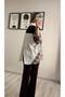 Knitwear Detailed Design Oversize Poplin Shirt - 5