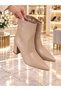 Thick-Heeled Zippered Boots - 4