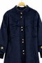 Plush Textured Gold Buttoned Coat - 2