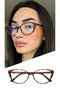 Layd Leopard Cat Eye Slim Thin Frame Light Blue Light Protection Glasses |   50 Ekartman |