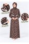 Viscose Cotton Self-Shalied Full-Length Zippered Practical Prayer Dress with Lace Details - 2