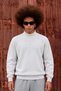 Men's Half Turtleneck Loose Cut Long Sleeve A.Gray Sweater