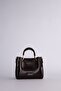Gold Detailed Hand and Shoulder Bag Dark Brown