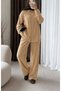 Self-Patterned Trouser Suit - 1907 - Stone