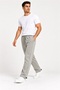 Loose Fit Comfortable 3-Thread Fabric with Stopper and Side Piping Baggy Men's Stone Sweatpants - 8