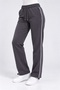 Women's Baggy Anthracite Women's Sweatpants with Side Piping, 3 Thread Ruffle Trim and Stopper on the Leg - 8