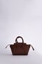 Textured Leather Scarf Tie Shoulder Bag Camel - 2