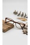 Layd Leopard Cat Eye Slim Thin Frame Light Blue Light Protection Glasses |   50 Ekartman | - 2
