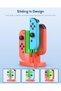 محطة شحن FYOUNG لوحدات التحكم Joy-Con الخاصة بجهاز Switch OLED - محطة شحن مع كابل USB من النوع C - أسود - 2