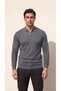Men's Long Sleeve Half Zipper Slim Knitwear T-Shirt - 2
