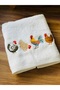 White Cotton Farmhouse Embroidered Towel 50X90Cm - 2