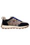 Women's Vegan Leather Cream Sneakers - Paperflower Design - 4