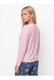Women's Thermal Pajama Set Pink with Snow Pattern - 4