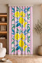 Lemon and Leaf Patterned Digital Printed Single Wing Background Curtain Modern Kitchen and Living Room Curtain (Throw Pillow) - 3