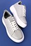 Women's Genuine Leather Quilted Patterned Thick Anatomical Sole Daily Comfortable Sneaker Shoes - 3