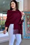 Tasseled Knitwear Poncho 7K055 - 4
