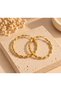Women's Gold Bead Detailed Large Hoop Earrings – Modern Stylish Design