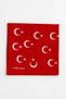 Red Moon Star Turkish Flag Themed Cotton Fabric Scarf - 3