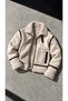 Fur Lined Vintage Pilot Coat m Stone - 7