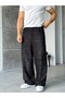 Chenille Fabric Baggy Trousers t Black