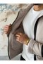 Fur Lined Vintage Pilot Coat m Stone - 4