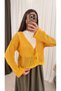 Tied Knit Cardigan - Ers - Yellow
