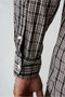 Long Sleeve Regular Fit Embroidered Plaid 100% Cotton Sports Shirt - 5