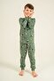 Boy's 3-9 Years Old Patterned Pajama Set Khaki - 3