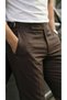 Men's Oldmoney Fabric Trousers with Buckle Detail - 3