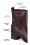 Women's Genuine Leather Boots Heeled Zippered Thick Heel Bootie Ankle Boots Stylish Comfortable Daily Boots Iskell 027011 - 3