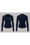 Polo Collar Embroidered Gathered Detail Zip-Up Blouse - 2