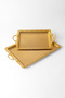 Luxury Set of 2 Stainless Steel Rectangular Trays – Patterned Serving and Presentation Tray, Non-Tarnishing, Non-Fading - 4