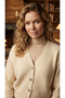 V-Neck Thessaloniki Knit Cardigan with Crystal Stone Buttons - 4